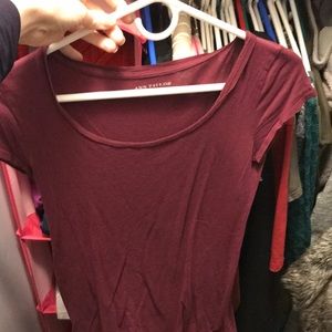 ann taylor maroon top